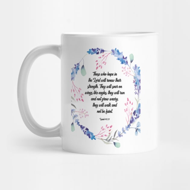 Bible verse Wings like eagles, Isaiah 40 31 Bible Verse, Those who hope in the lord will renew their strength, Isaiah 40 31, Christian gifts for women, Bible verse by BWDESIGN